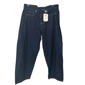 Free Assembly Barrel Ankle Jeans Women Size 4 Dark Mid Rise New